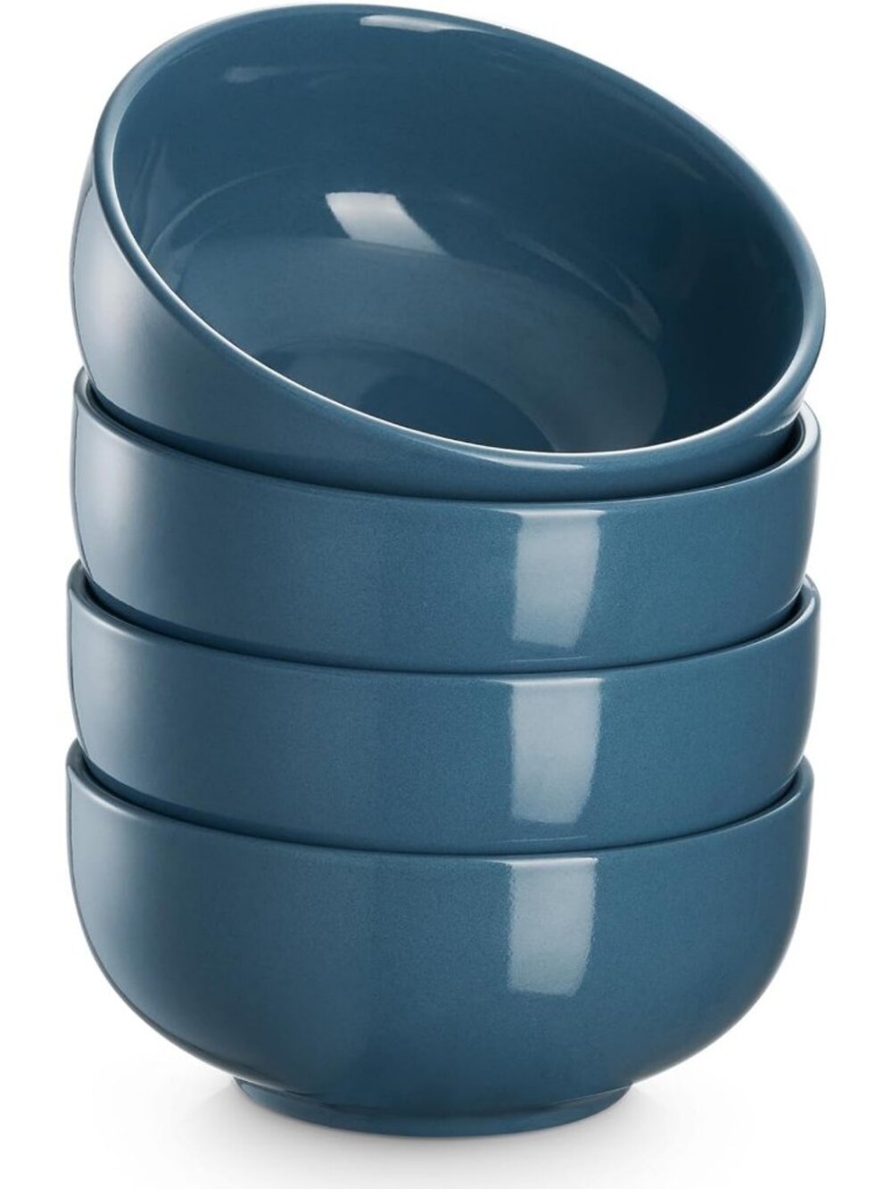 Set of 4 Classic 22oz Ceramic Bowls - Soup, Cereal, Oatmeal, Dishwasher Safe